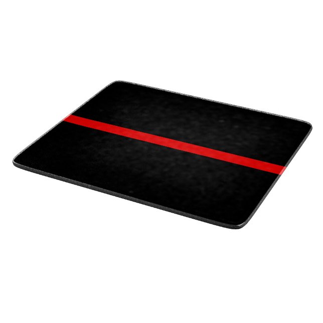 The Symbolic Thin Red Line Graphic Cutting Board (Corner)