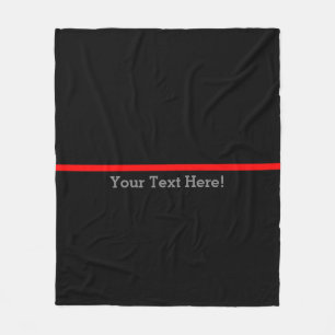 The Symbolic Thin Red Line Personalize This Fleece Blanket