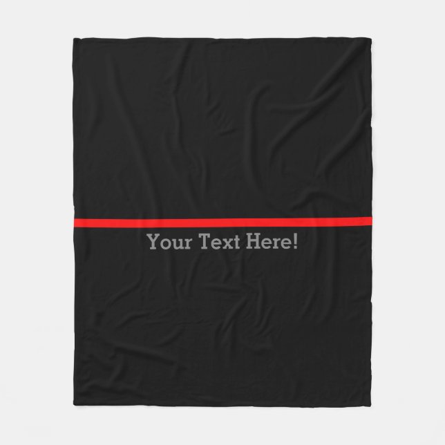 The Symbolic Thin Red Line Personalize This Fleece Blanket (Front)