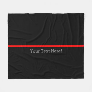 The Symbolic Thin Red Line Personalize This Fleece Blanket