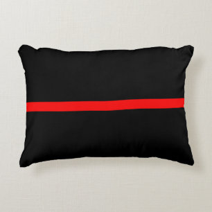 The Symbolic Thin Red Line Statement on a Decorative Pillow