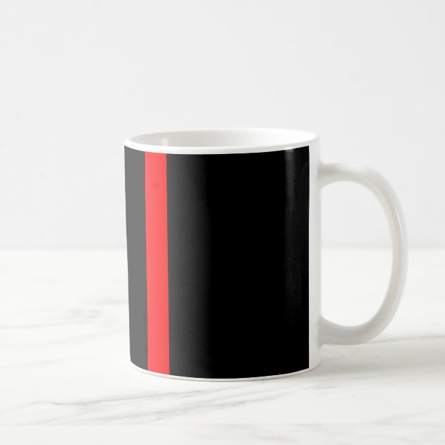 The Symbolic Thin Red Line Vertical on a Coffee Mug (Right)