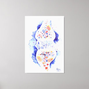 The synapse and the nerve impulse canvas print