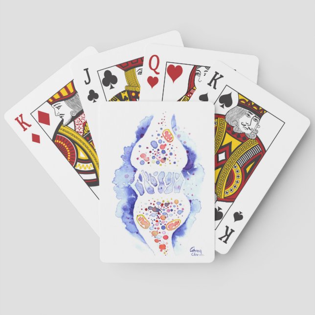 The synapse and the nerve impulse canvas print iPa Playing Cards (Back)