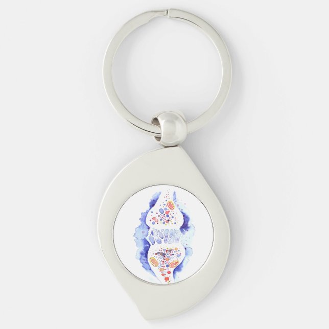 The synapse and the nerve impulse canvas print rou keychain (Front)