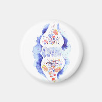 The synapse and the nerve impulse canvas print rou