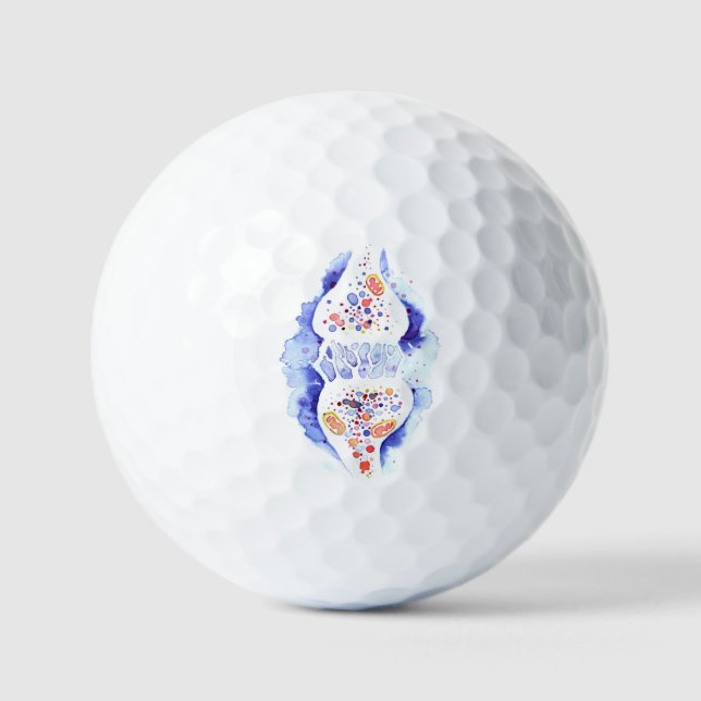 The synapse and the nerve impulse poster fleece bl golf balls (Front)