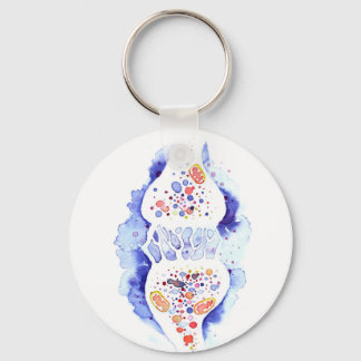 The synapse and the nerve impulse poster fleece bl keychain