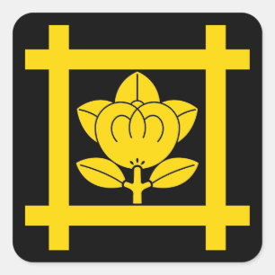 The Tachibana crest of the Nichiren sect Square Sticker