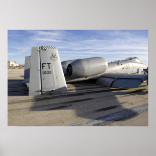 The tail section of an A-10 Thunderbolt II Poster