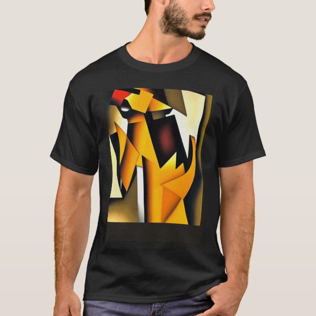The Tail Wagging The Dog Geometric Abstract T-Shirt (Front)