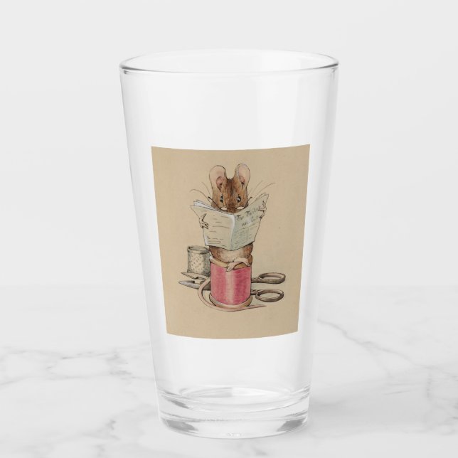 The Tailor Mouse (by Beatrix Potter) Glass (Front)