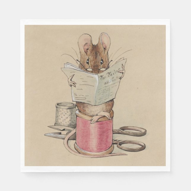 The Tailor Mouse (by Beatrix Potter) Napkin (Front)