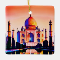The Taj Mahal Against a Sunset Sky 