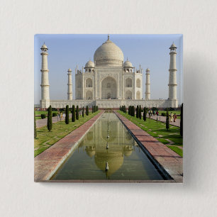 The Taj Mahal, Agra, Uttar Pradesh, India, 2 Inch Square Button