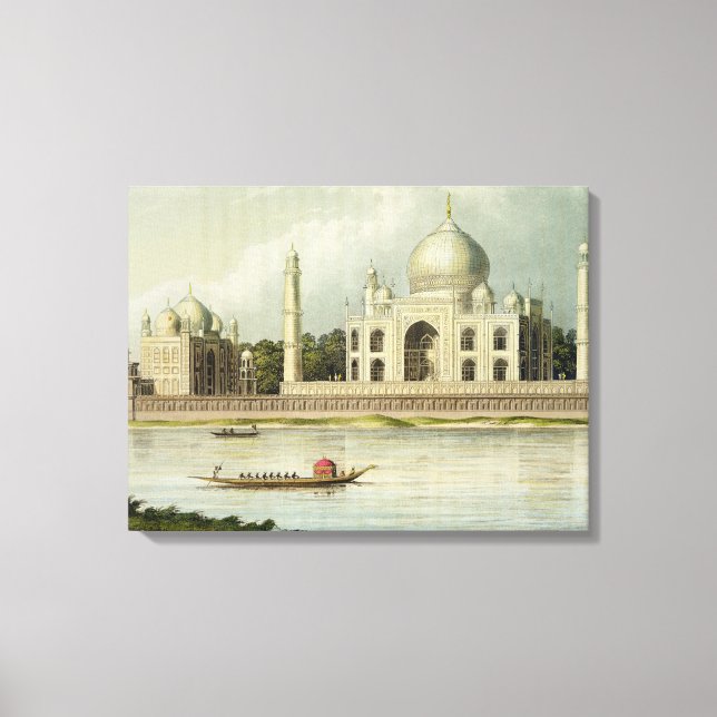 The Taj Mahal, Tomb of the Emperor Shah Jehan and Canvas Print (Front)