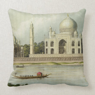 The Taj Mahal, Tomb of the Emperor Shah Jehan and Throw Pillow