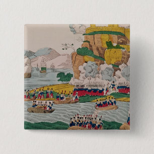 The Taking of Algiers by the French 2 Inch Square Button