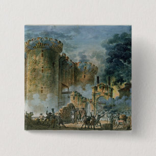 The Taking of the Bastille, 14th July 1789 2 Inch Square Button