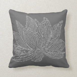 The Talking Lotus Throw Pillow