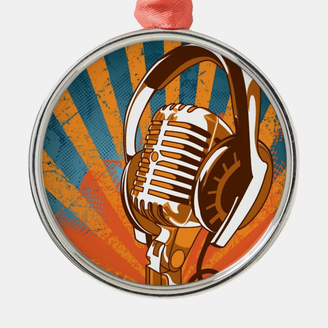 The Talking Microphone Metal Ornament (Front)