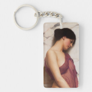 The Tambourine Girl by John William Godward Keychain