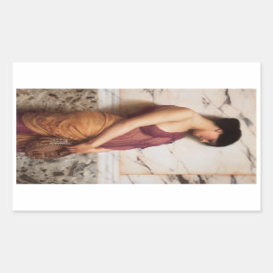 The Tambourine Girl by John William Godward Sticker