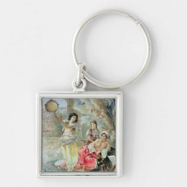 The Tambourine (w/c on paper) Keychain (Front)