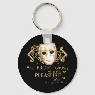 The Taming of the Shrew Quote (Gold Version) Keychain