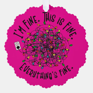 The Tangled Truth of Holiday Stress Ornament Card