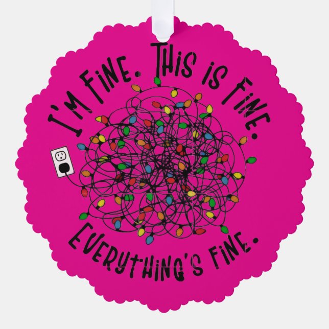  The Tangled Truth of Holiday Stress Ornament Card (Front)