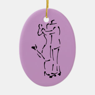 The Tango Dancers customizable Ceramic Ornament