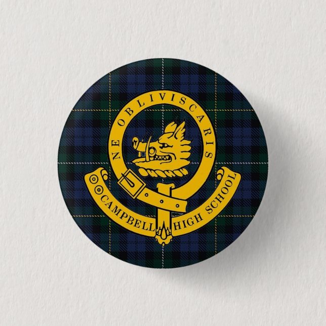 The Tartan Logo Badge 1 Inch Round Button (Front)
