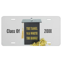 The Tassel Graduation License Plate