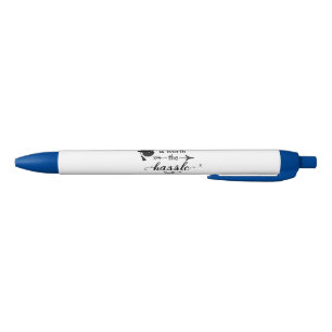 The tassel is worth the hassle blue ink pen