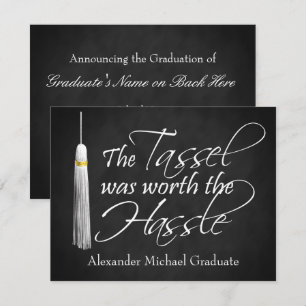 The Tassel Was Worth the Hassle Announcement