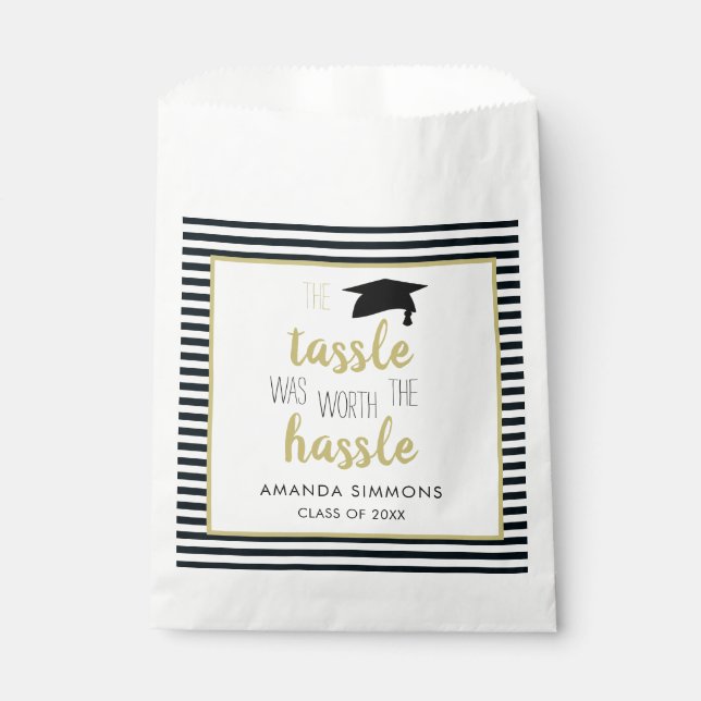The Tassel was worth the Hassle Graduation Favour  Favour Bag (Front)
