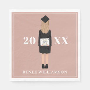 The Tassel was Worth the Hassle Pink Graduate  Napkin