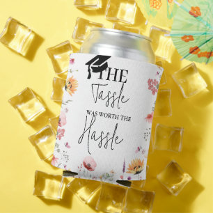 The tassel worth the hassle Wildflower Graduation Can Cooler