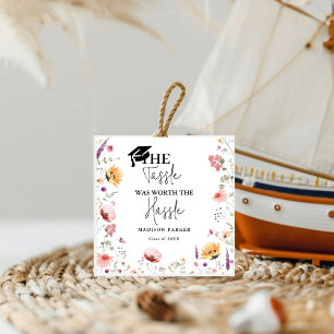 The tassel worth the hassle Wildflower Graduation Favour Tags
