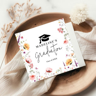 The tassel worth the hassle Wildflower Graduation Napkin