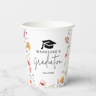 The tassel worth the hassle Wildflower Graduation  Paper Cups