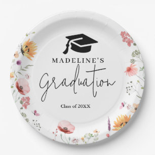 The tassel worth the hassle Wildflower Graduation Paper Plate
