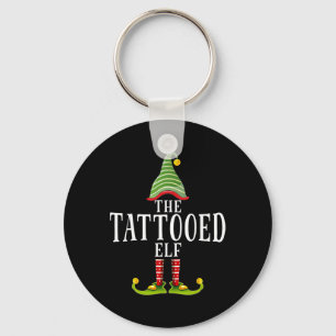The Tattooed Elf Funny Matching Pajama Xmas Keychain