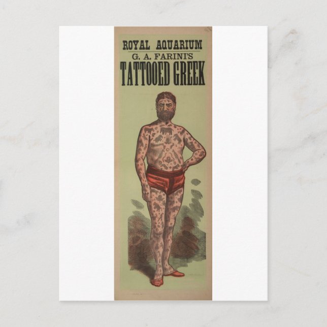 The Tattooed Greek Postcard (Front)