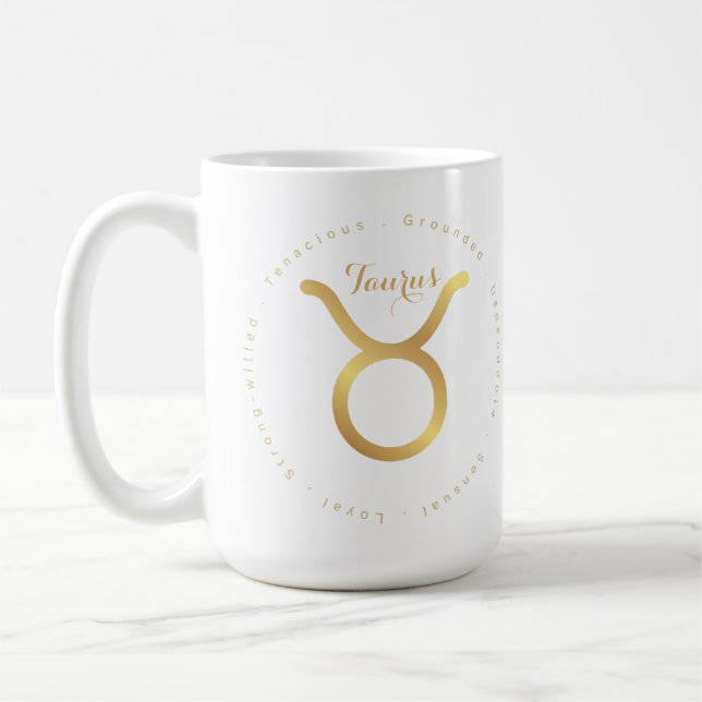 The Taurian Star -  Personalized Zodiac Mug (Left)