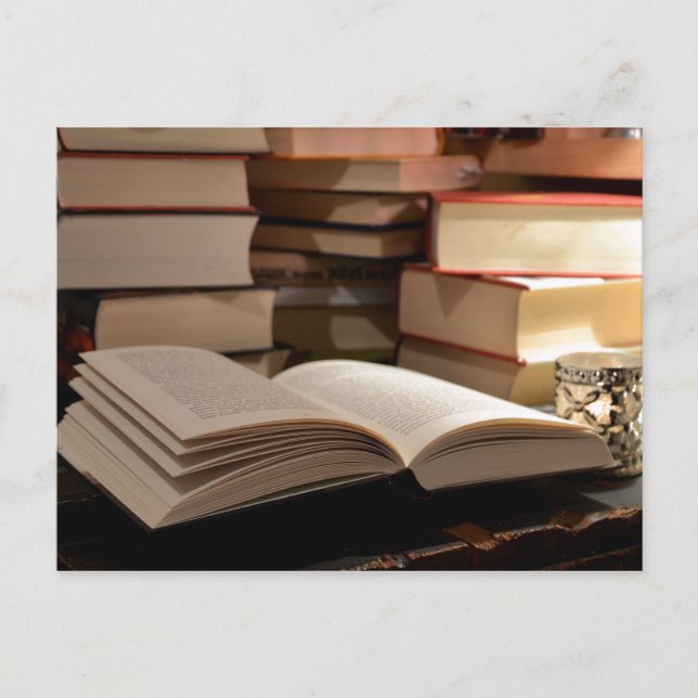 The TBR Book Stack Postcard (Front)
