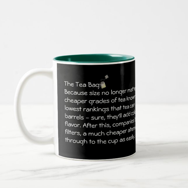 The Tea Bag Two-Tone Coffee Mug (Left)