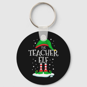 The Teacher Elf Christmas Family Matching Xmas Gro Keychain