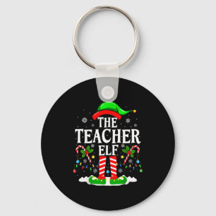 The Teacher Elf Funny Xmas Teachers Christmas Teac Keychain